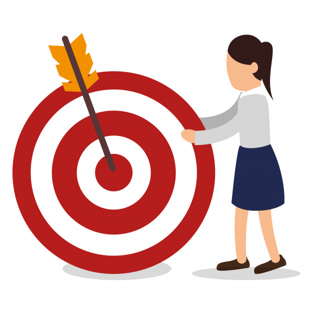 626x626 Business People With Target Arrow Training Icon Vector Premium