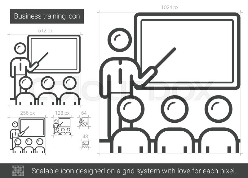 800x576 Business Training Vector Line Icon Stock Vector Colourbox