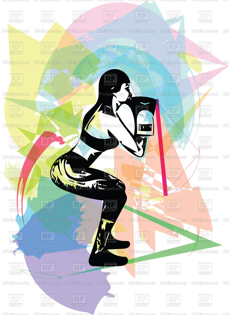 872x1200 Boxing Training Woman In Gym Wear Gloves Vector Image Of People
