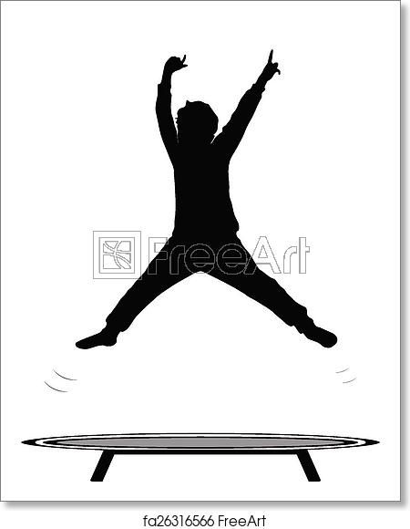 450x580 Free Art Print Of Boy Jumping Trampoline Boy Jumping Trampoline
