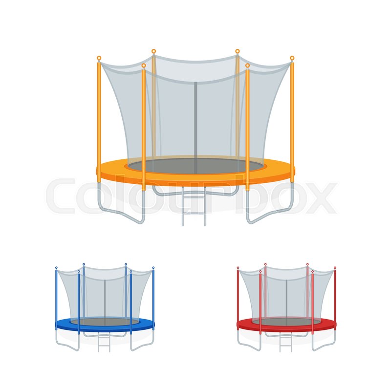 800x800 Jumping Trampoline Vector Flat Stock Vector Colourbox