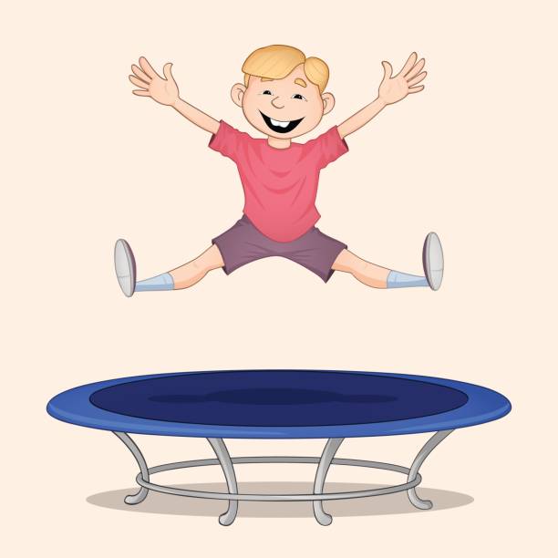 612x612 Kids Jumping On Trampoline Clipart