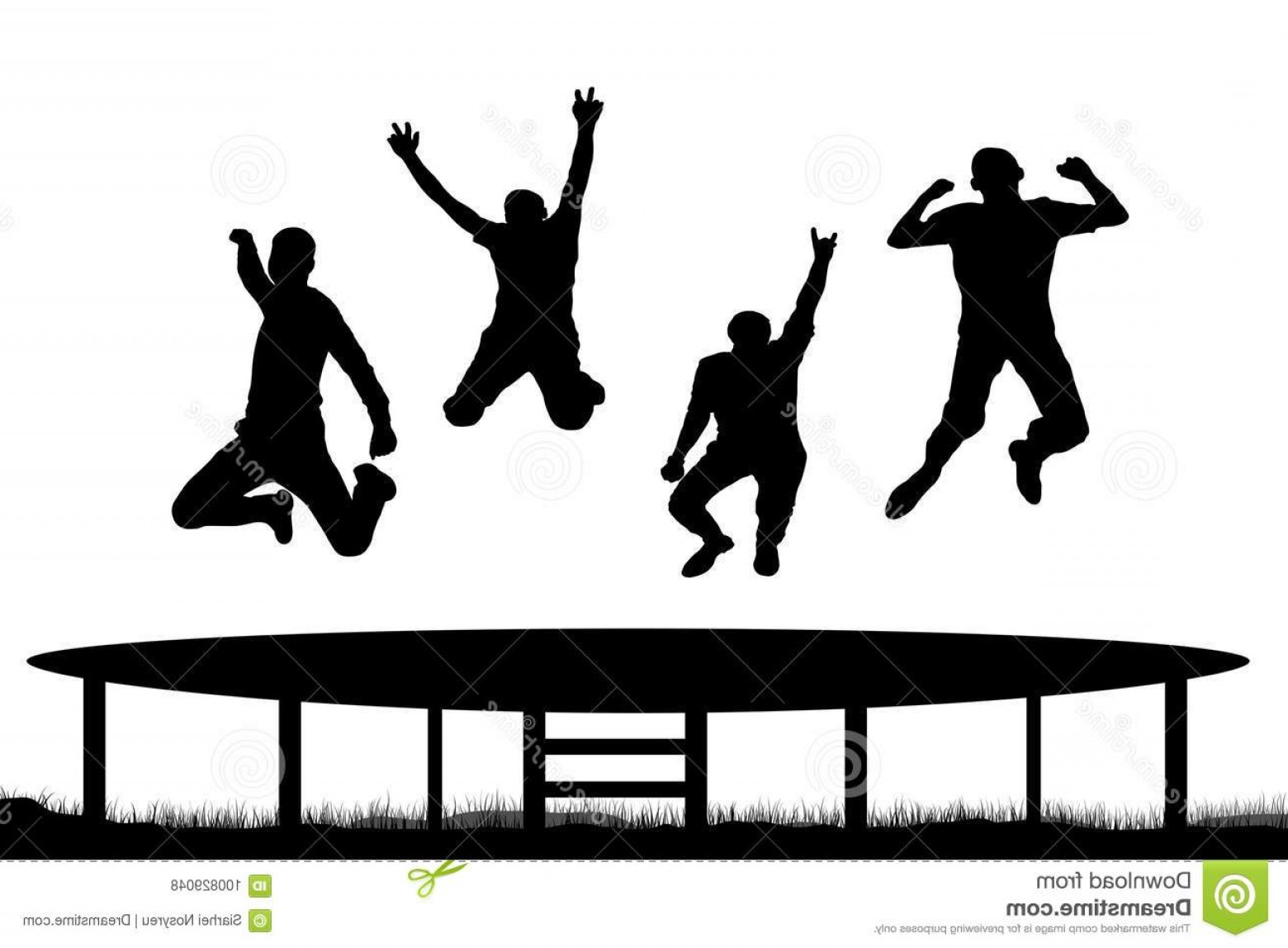 1560x1148 People Jumping Trampoline People Jumping Trampoline Vector