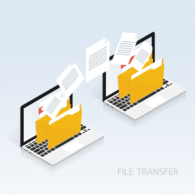 626x626 Isometric Computer Transfer Vector Vector Premium Download