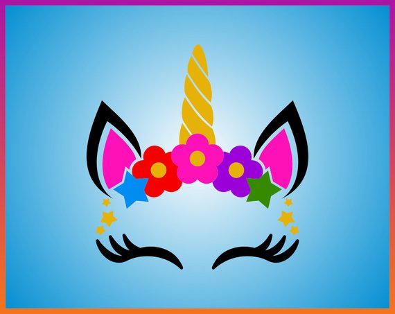 570x453 Unicorn Unicorn Eyelashes Face Flower Star Birthday Party