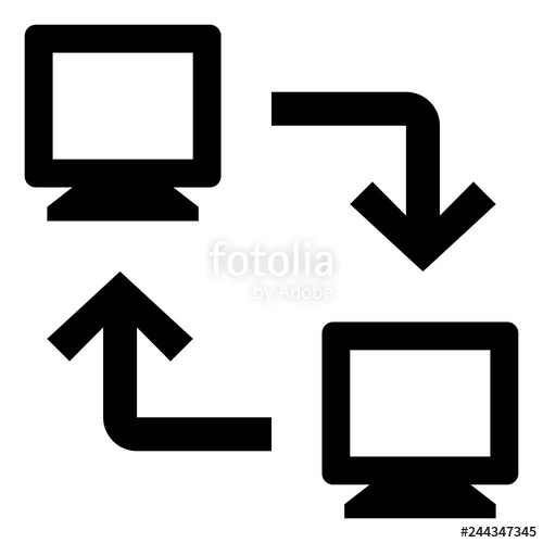 500x500 Computer Network Transfer Vector Icon Stock Image And Royalty