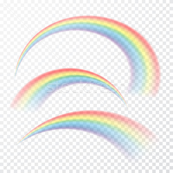 600x600 Transparent Rainbow Vector Illustration Realistic Raibow