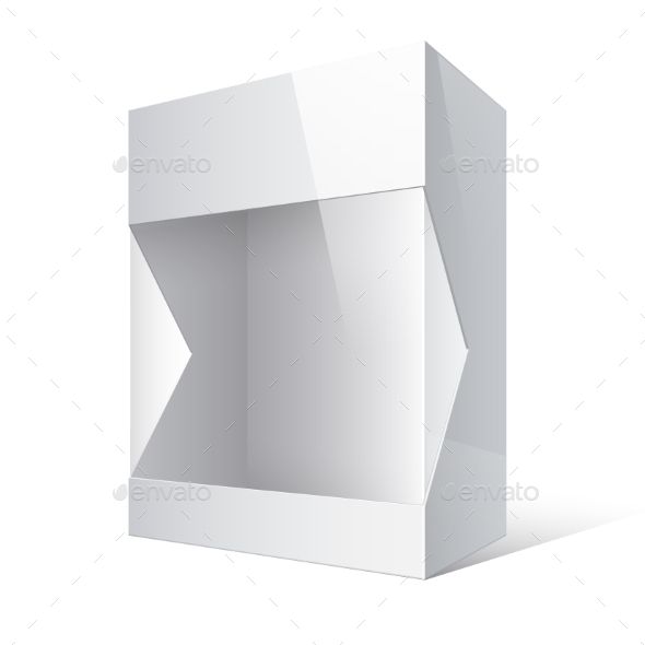 590x590 Light Realistic Open Package Cardboard Box With A Transparent