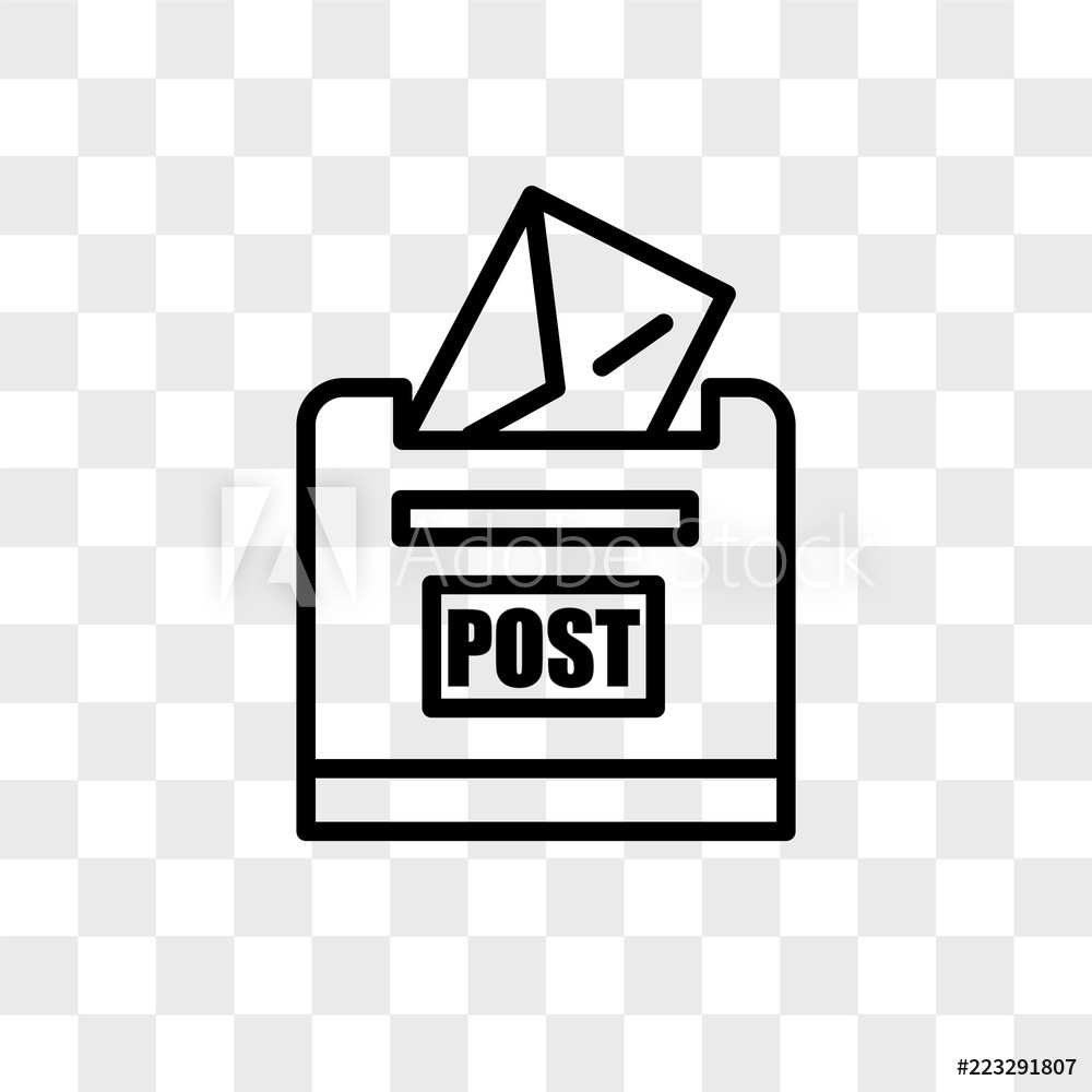 1000x1000 Photo Art Print Post Box Vector Icon Isolated On Transparent