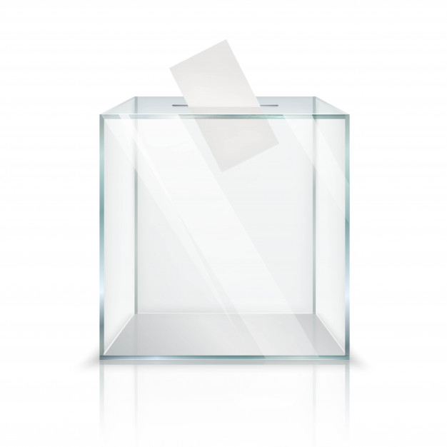 626x626 Realistic Empty Transparent Ballot Box Vector Free Download