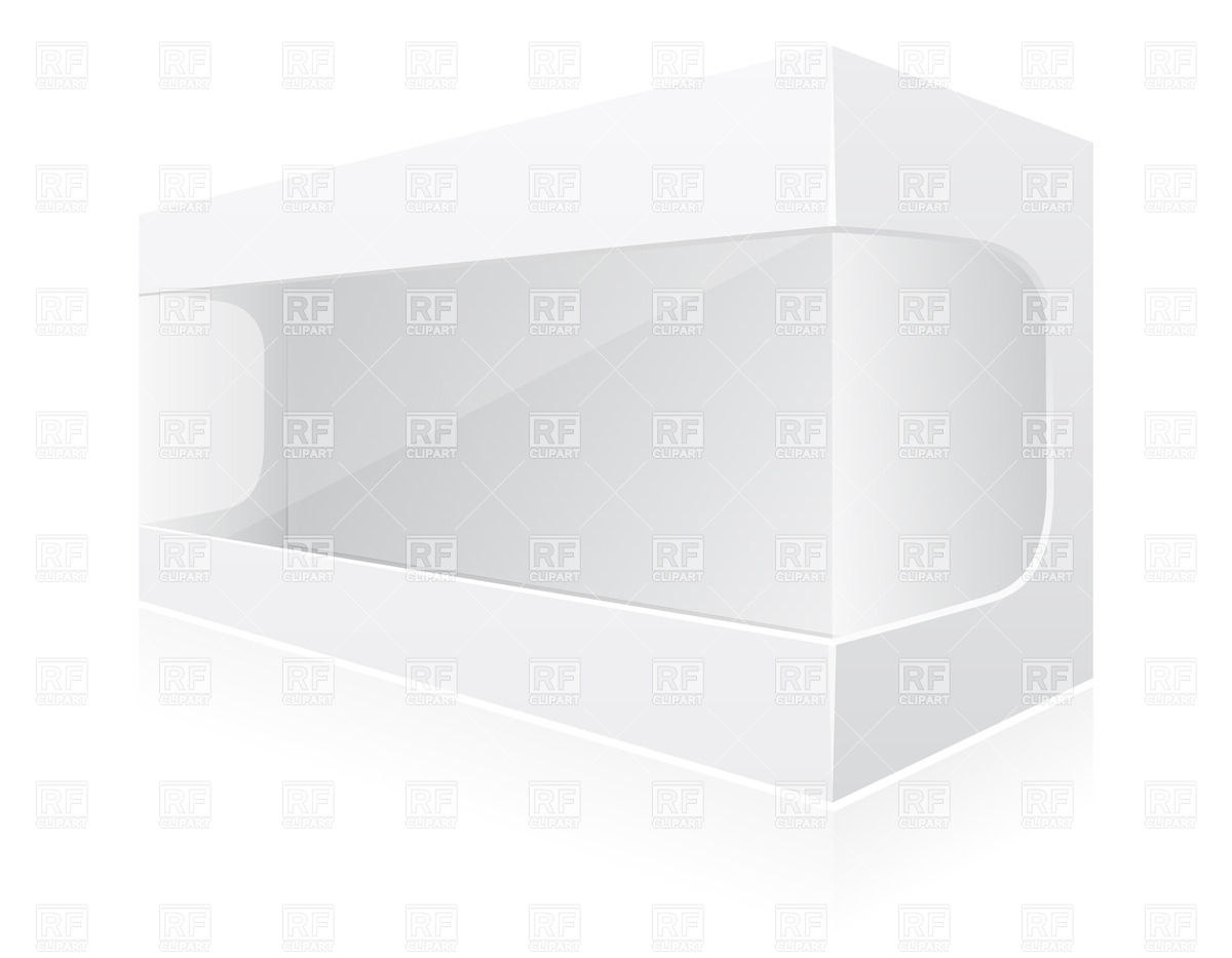 1200x933 White Transparent Packing Box Vector Image Of Objects Konturvid