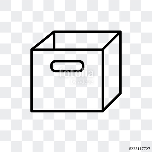 500x500 Box Icon Isolated On Transparent Background Modern And Editable