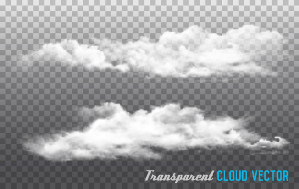 600x380 Transparent Cloud Vectors Material Set Free Download