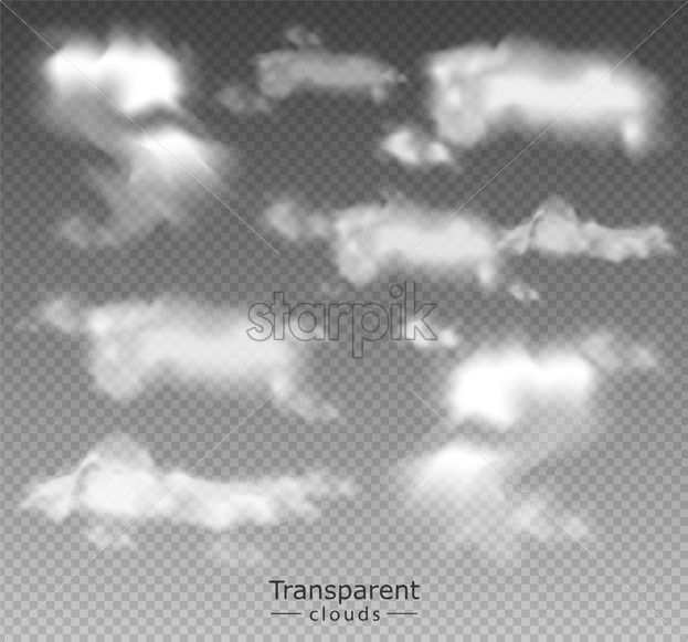 623x581 Clouds Set Collection Vector Realistic Transparent Background