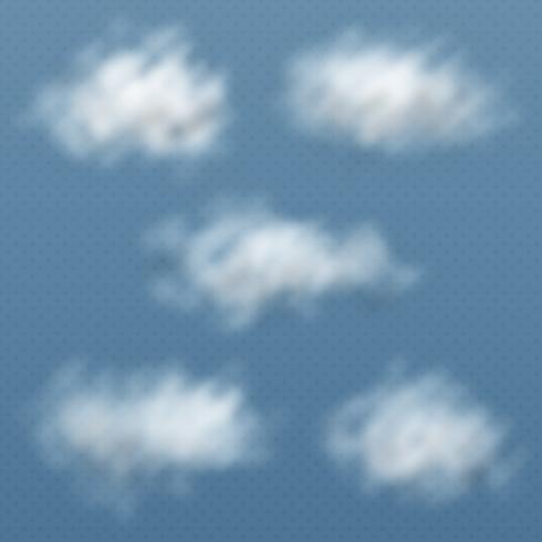 490x490 Set Of Realistic And Transparent Different Clouds Vector