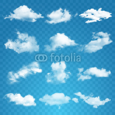 400x400 Set Of Transparent Different Clouds Vector Illustration Buy