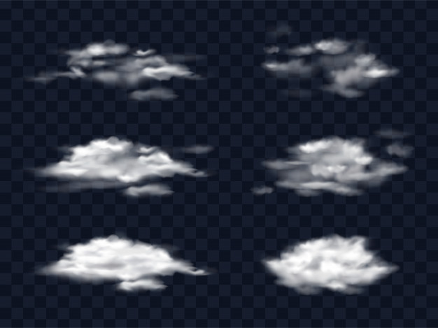 626x469 Set Of Transparent White Clouds Vector Free Download