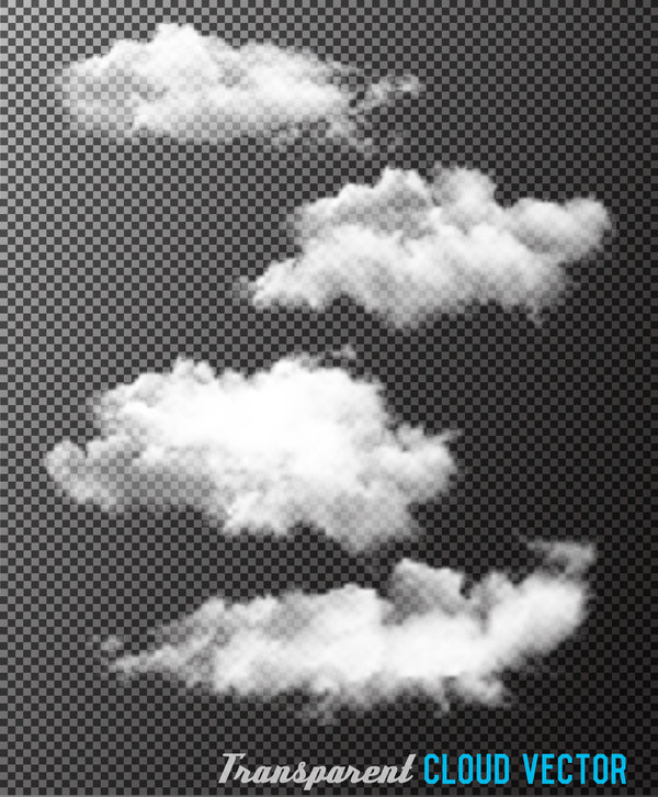 600x726 Transparent Cloud Vectors Material Set Free Download