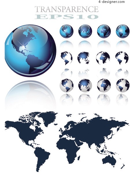 Transparent Globe Vector