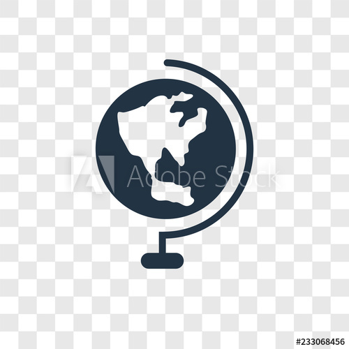 500x500 Globe Vector Icon Isolated On Transparent Background, Globe