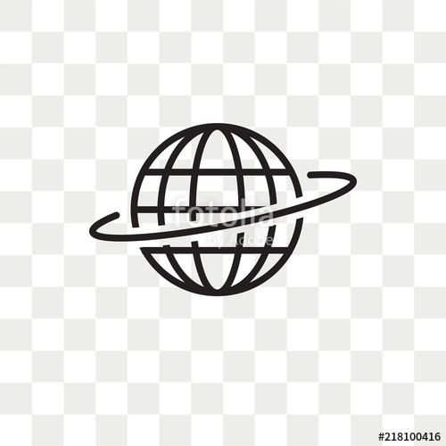 500x500 Globe Vector Icon Isolated On Transparent Background, Globe Logo