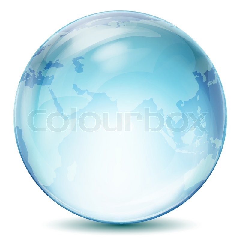 800x800 Illustration Of Transparent Globe On Stock Vector Colourbox