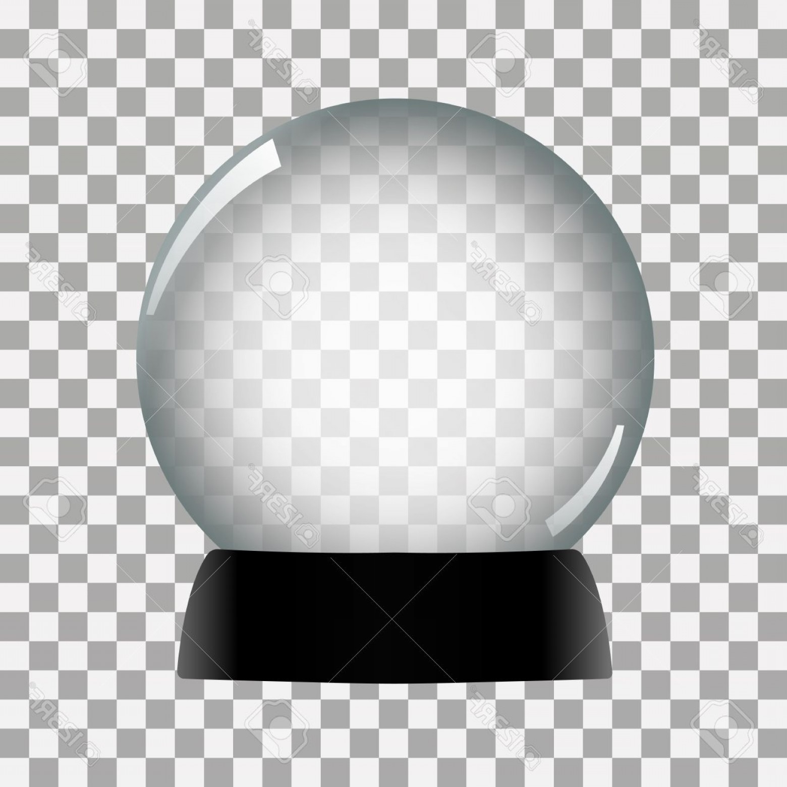 1560x1560 Photostock Vector Snow Globe Vector Winter Transparent Background