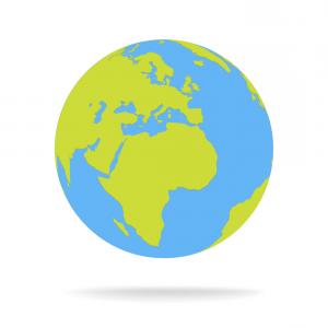 300x300 Vector Globe Icon World Illustration Isolated Transparent