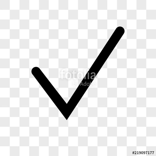 500x500 Check Mark Vector Icon On Transparent Background, Check Mark Icon