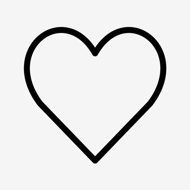 640x640 Heart Vector Icon, Favorite, Heart, Like Icon Png And Vector
