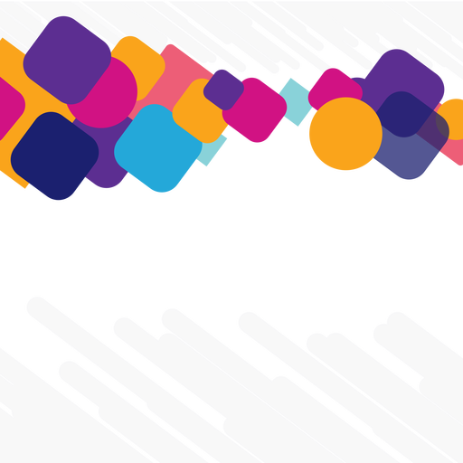 512x512 Colorful Squares And Circles Background