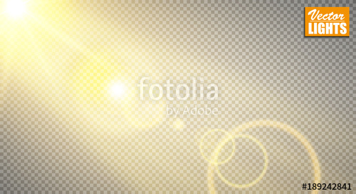 500x272 Vector Transparent Sunlight Special Lens Flare Light Effect Sun
