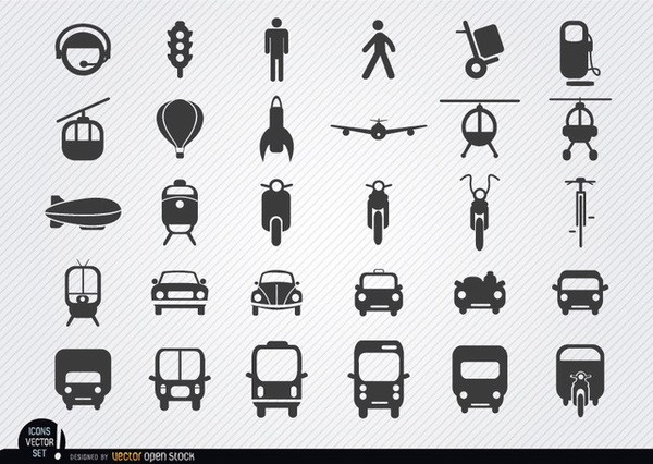 600x426 Transport Icon Set Free Vector