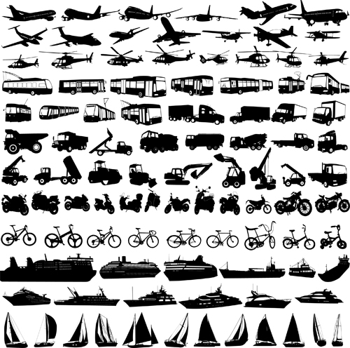 500x496 Transportation Icons Vector Set Free Download