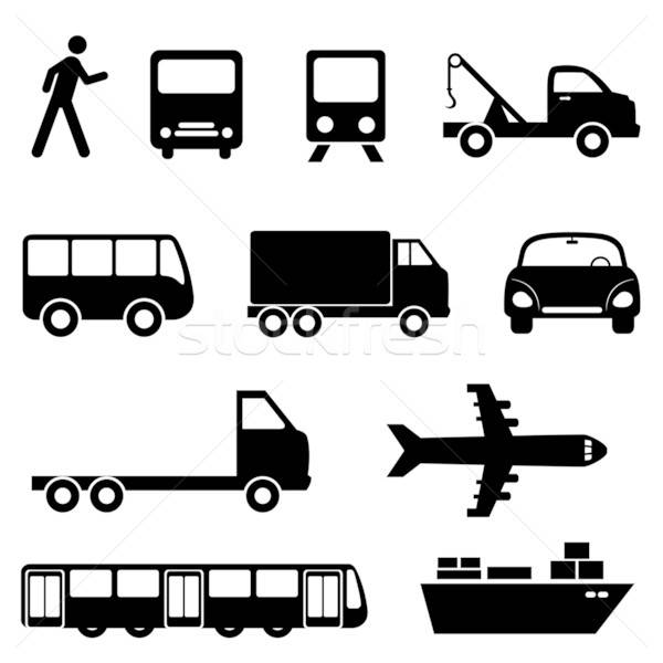 600x600 Transportation Icon Set Vector Illustration Soleilc
