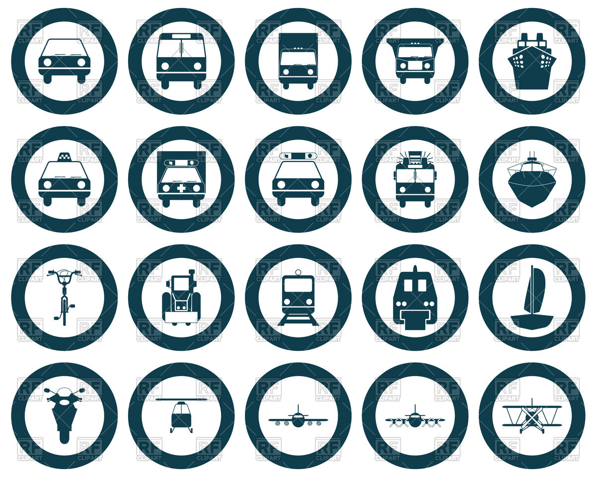 1200x960 Transportation Icons Vector Image Of Signs, Symbols, Maps Angelp