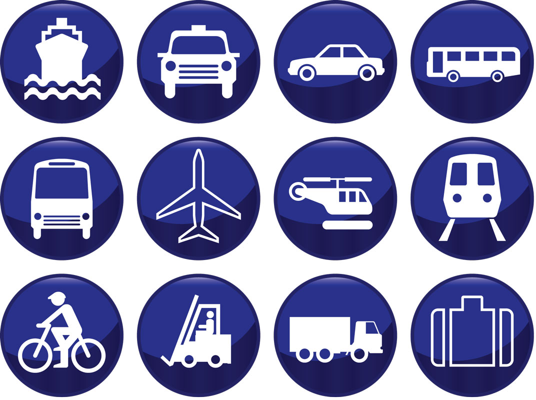 1072x800 Transportation Icons Vector Free Stock Vector Art