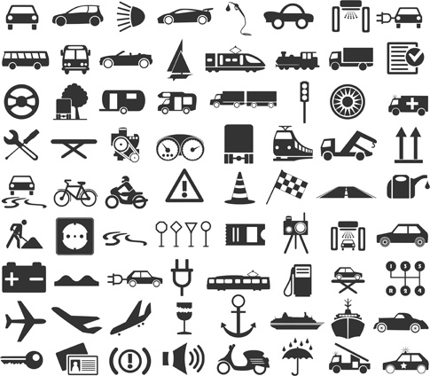 485x424 Transportation Icons Vector Set Free Vector In Encapsulated