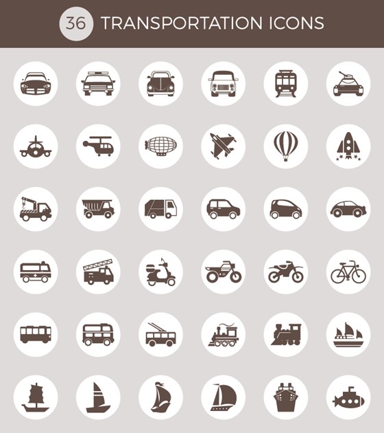 560x630 Free Transportation Icons