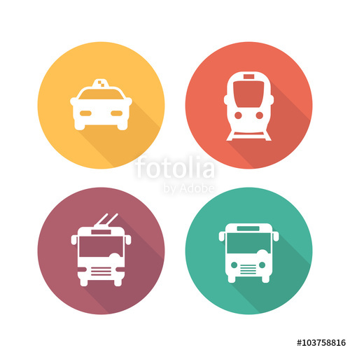 500x500 City Transport Icons, Public Transport Pictograms, Public