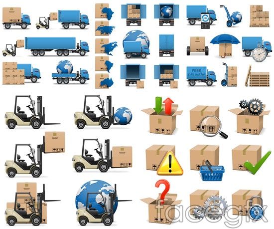 550x459 Free Download Logistics And Transport Icons Vector Free Vector