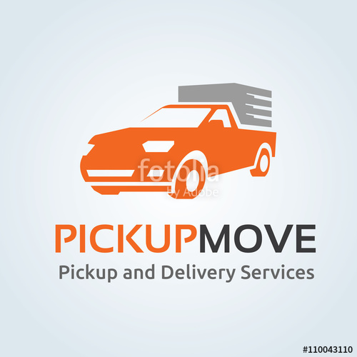 500x500 Pickup Logo,transport Logo,vector Logo Template Stock Image