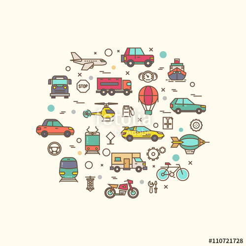 Vehicle And Transport Icons In Circle Design Transportation 500x500 Vehicle And Transport Icons In Circle Design Transportation