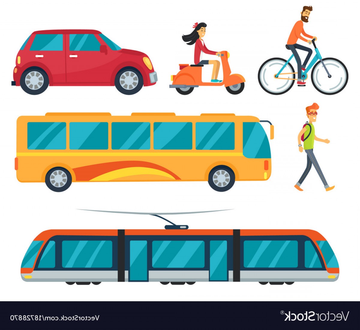 Автомобиль автобус велосипед