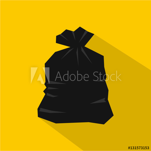 500x500 Garbage Bag Icon Flat Illustration Of Garbage Bag Vector Icon