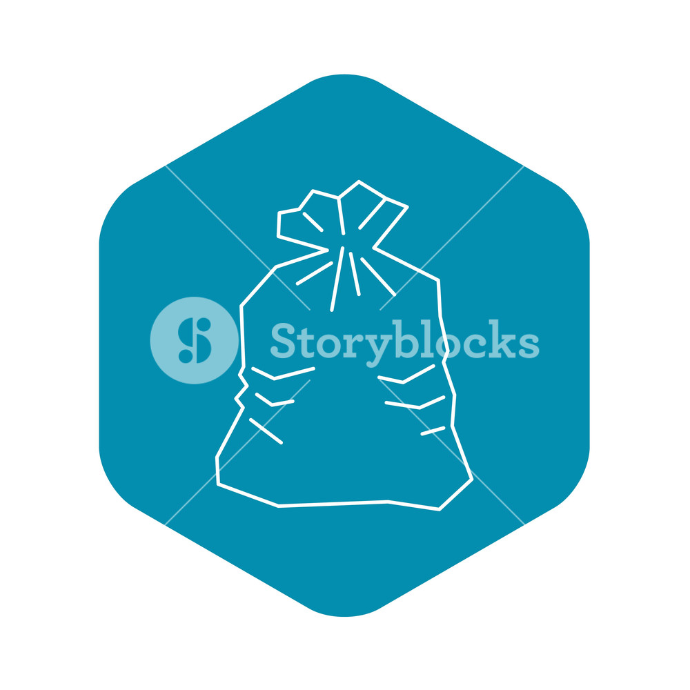 1000x1000 Garbage Bag Icon Outline Illustration Of Garbage Bag Vector Icon