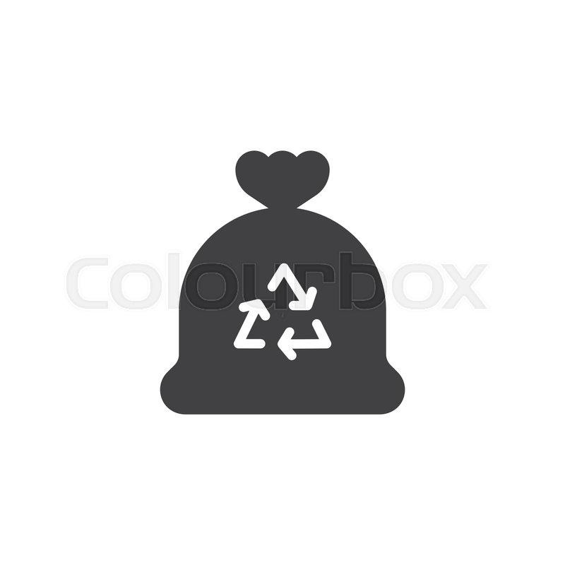 800x800 Recycle Bag Vector Icon Filled Flat Stock Vector Colourbox