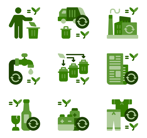 600x564 Trash Bag Icons