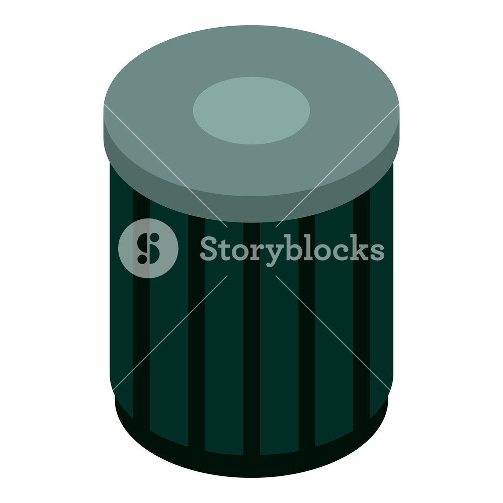 1000x1000 Trash Bn Isometric Of Trash Bin Vector Icon For Web Design