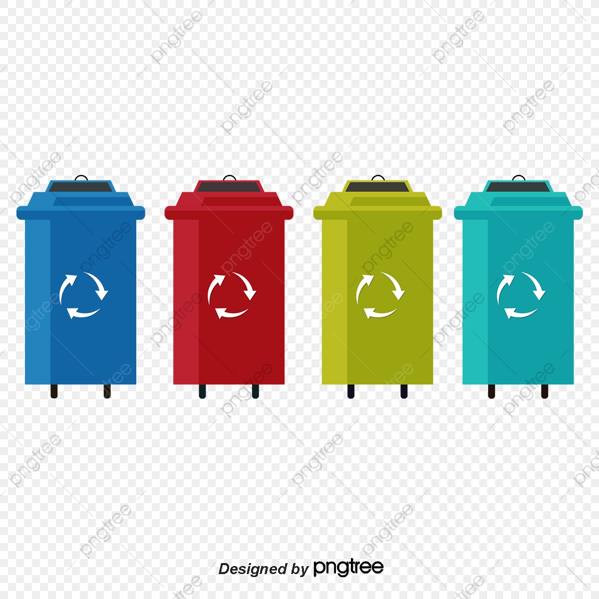 1200x1200 Classification Recyclable Trash Can, Vector Material, Color, Trash